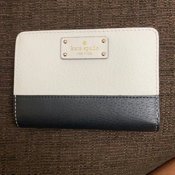 Kate Spade New York Medium Snap Wallet Black/White - Picture 5 of 6